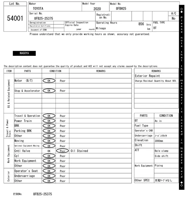 Xe nâng điện No.54001 - 7